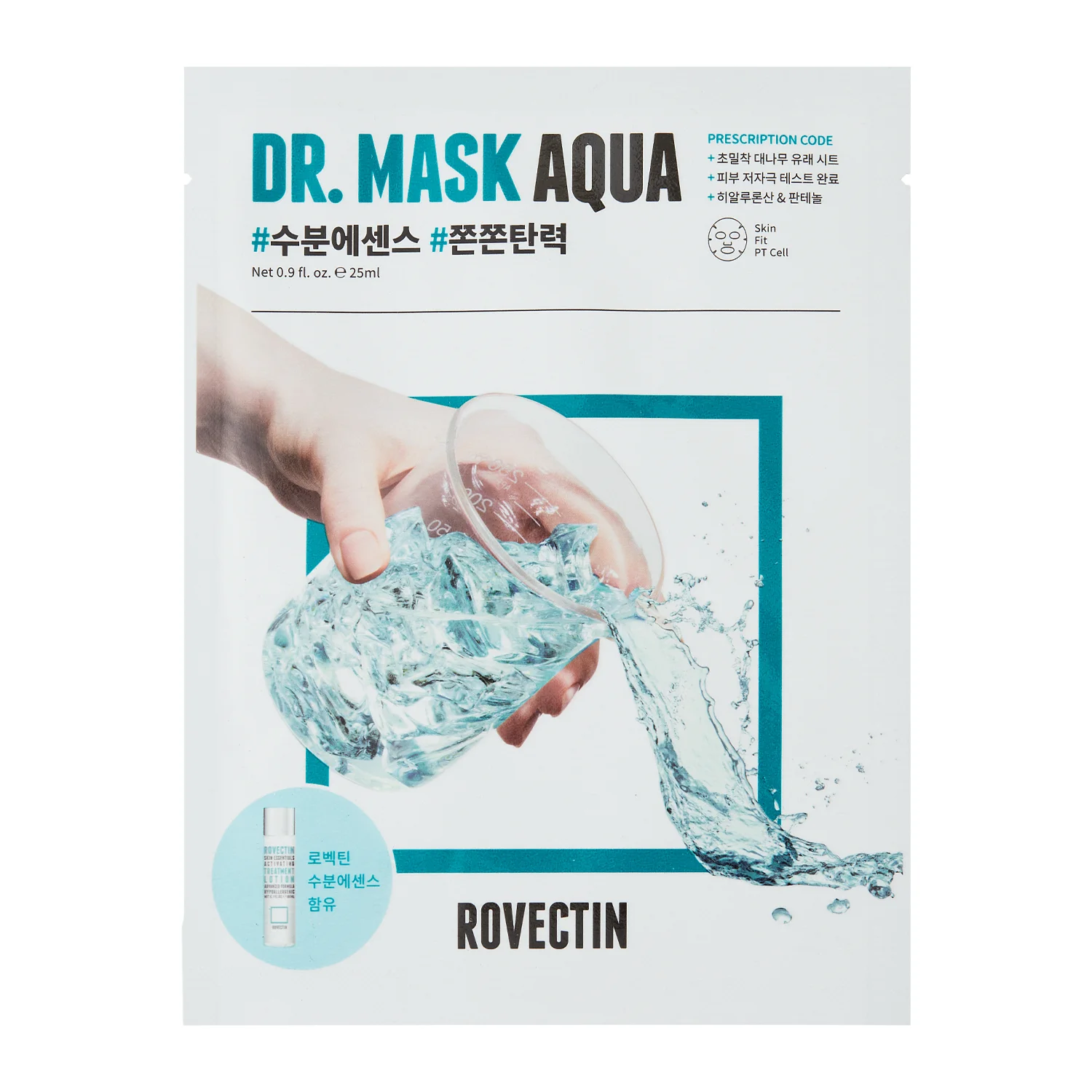 Rovectin - Dr. Mask Aqua - Intenzívne hydratačná plátienková maska - 25 ml/1 ks