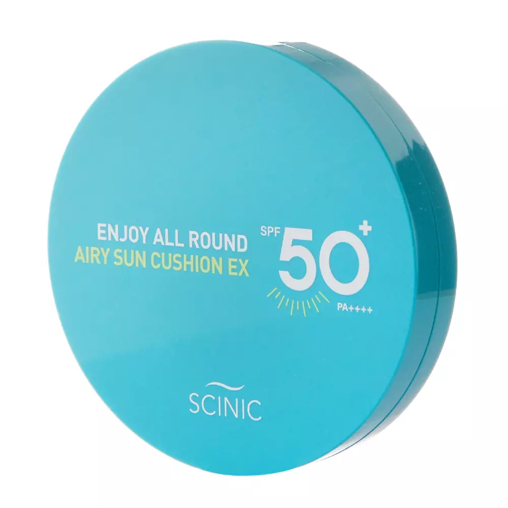 Scinic - Enjoy All Round Airy Sun Cushion EX PF50+ PA++++ - Chladivý SPF krém v hubke - 25 g