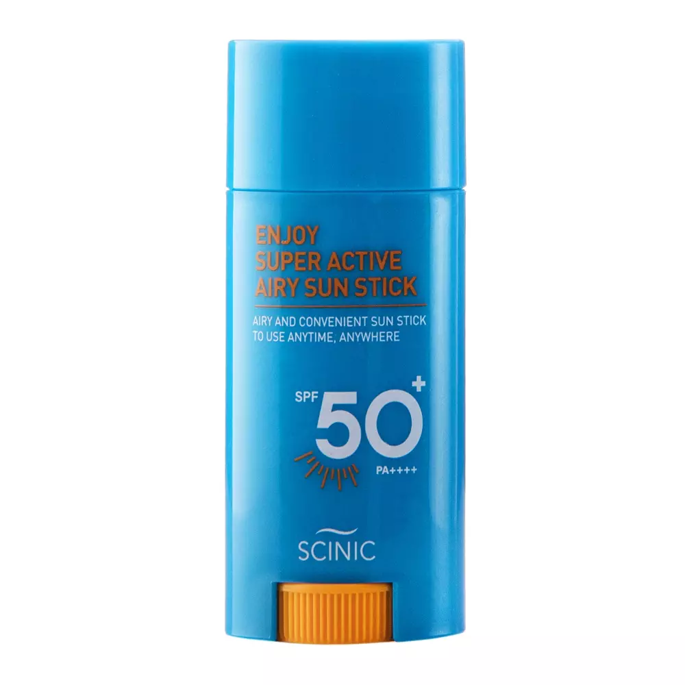 Scinic - Enjoy Super Active Airy Sun Stick SPF50+ PA++++ - Ľahký pleťový SPF v tyčinke - 15 g 