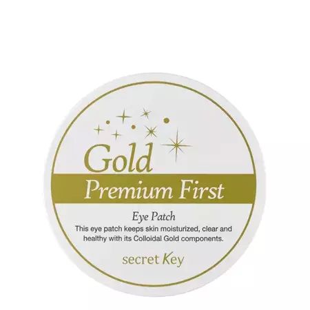 Secret Key - Gold Premium First Eye Patch - Hydrogélové náplasti pod oči s diamantovým práškom a 24-karátovým zlatom - 60 ks