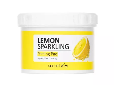 Secret Key - Lemon Sparkling Peeling Pad - Pleťové tampóny s peelingovým účinkom - 70 ks