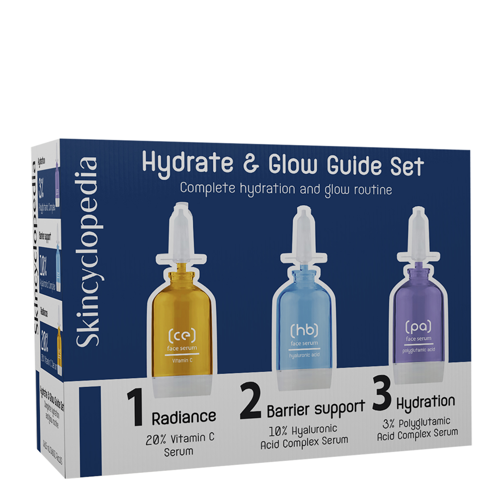 Skincyclopedia - Hydrate Guide Set - Sada sér pre hydratáciu pleti - 3 x 15 ml