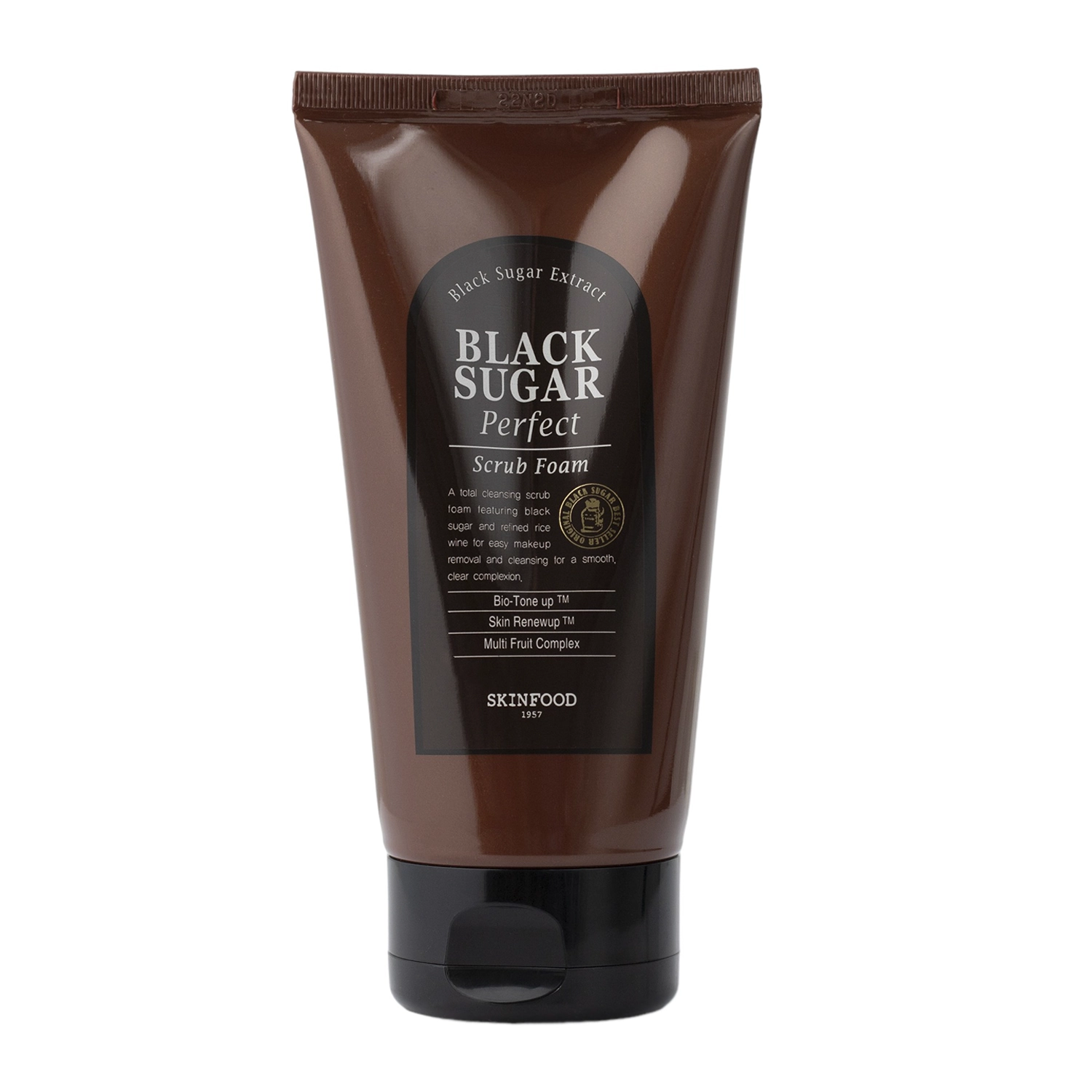 Skinfood - Black Sugar Perfect Scrub Foam - Vyhladzujúca čistiaca pena na tvár - 180 ml