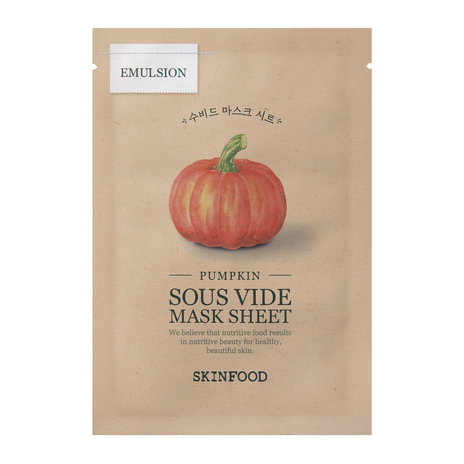 Skinfood - Sous Vide Mask Sheet Pumkin - Spevňujúca plátienková maska na tvár - 1ks / 20g