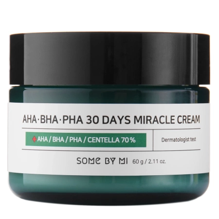 Some By Mi - AHA BHA PHA 30 Days Miracle Cream - Krém s obsahom AHA, BHA a PHA kyselín - 60 ml