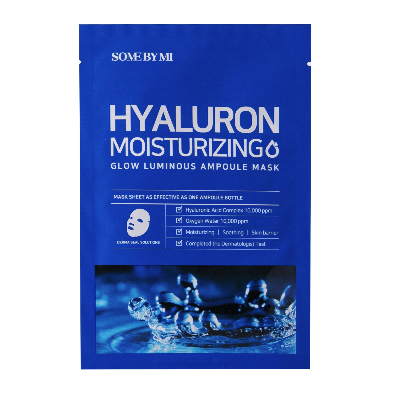 Some By Mi - Hyaluron Moisturizing Glow Luminous Ampoule Mask - Hydratačná vyživujúca maska - 25g