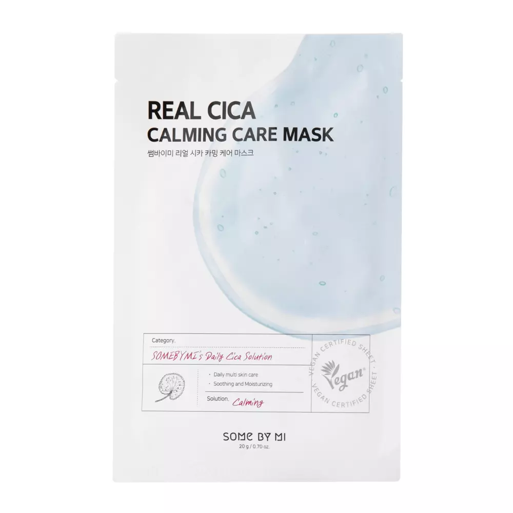 Some By Mi - Real Cica Calming Care Mask - Upokojujúca plátienková maska - 20 g