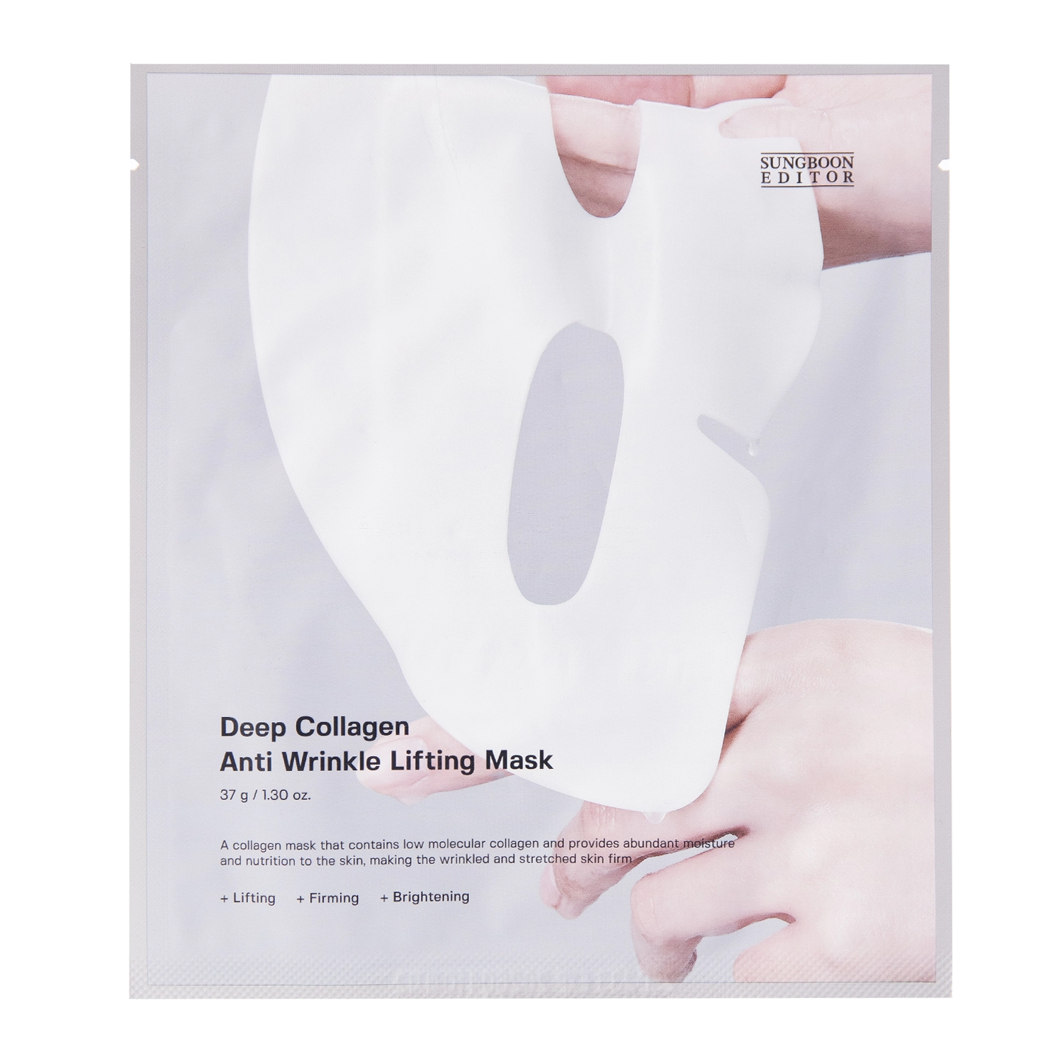 Sungboon Editor - Deep Collagen Anti Wrinkle Lifting Mask - Spevňujúca hydrogélová maska na tvár - 1 ks / 37 g