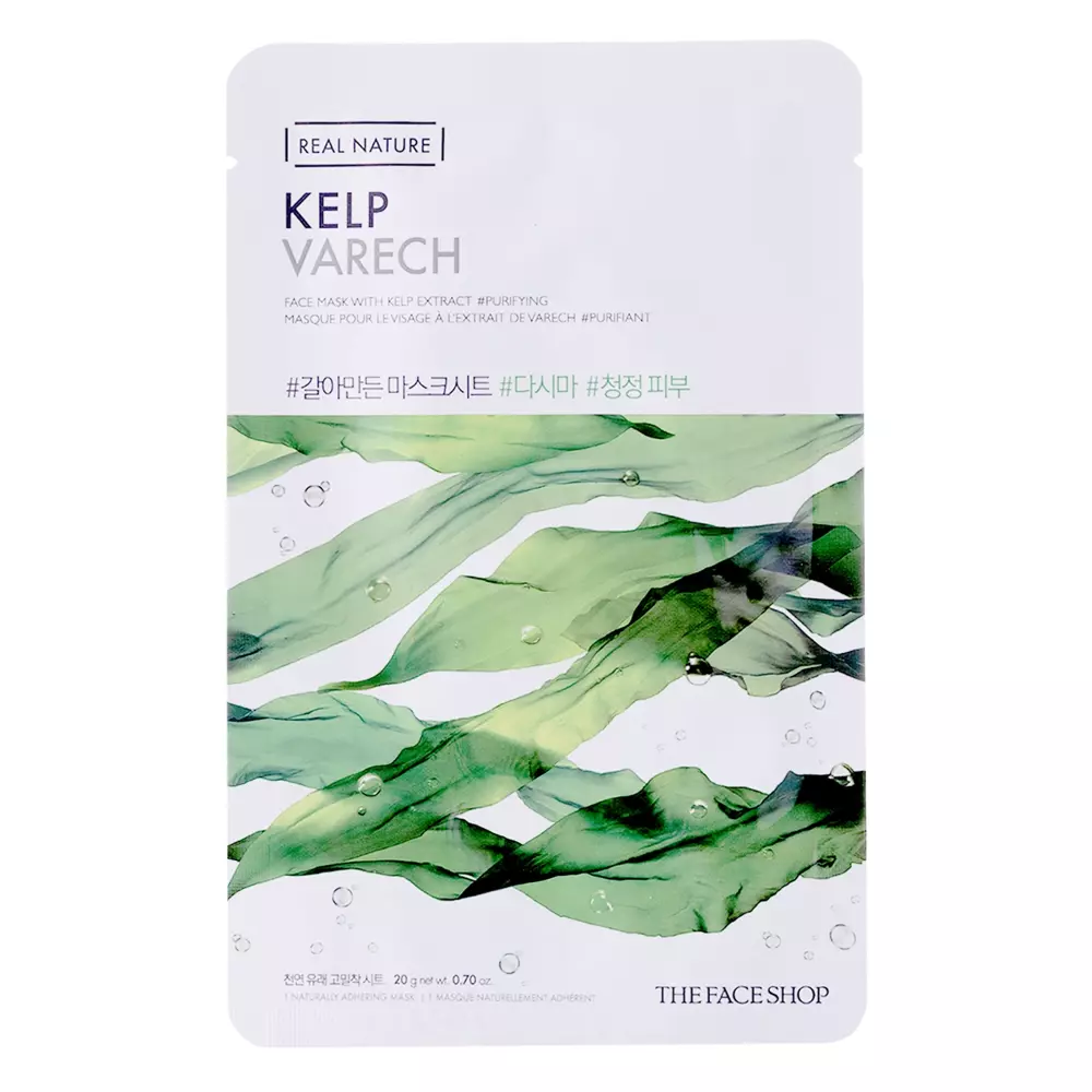 The Face Shop - Natural Mask - Kelp - Textilná maska s výťažkom z morských rias - 20 g