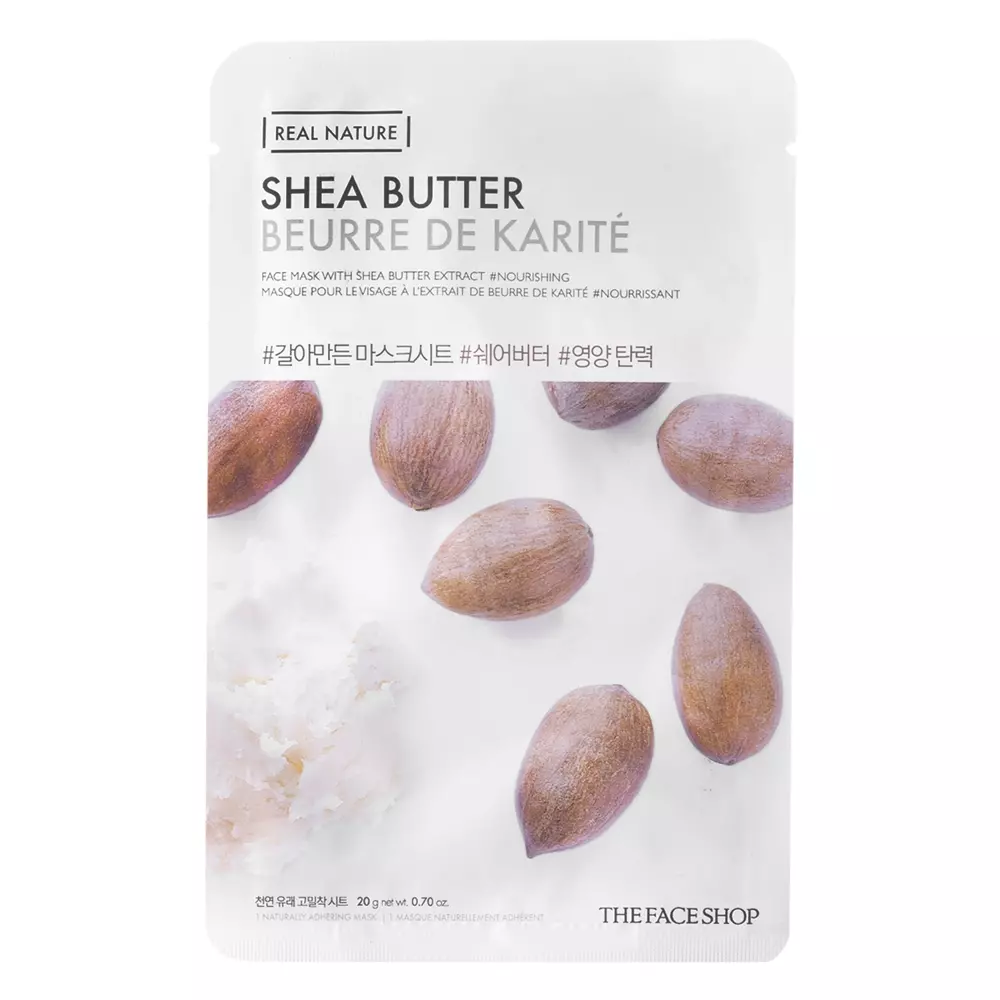 The Face Shop - Natural Mask - Shea Butter - Textilná maska s bambuckým maslom - 20 g