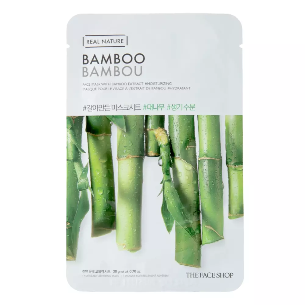 The Face Shop - Real Nature Mask Bamboo - Plátienková maska s bambusovým extraktom - 20 g