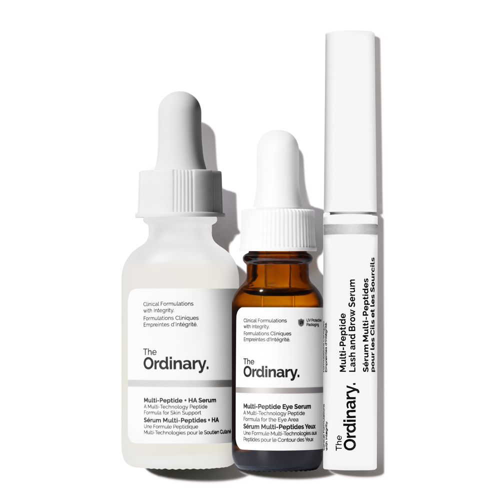 The Ordinary - The Power of Peptides Set - Sada s obsahom peptidov - Multi-Peptide + HA Serum - 30 ml + Multi-Peptide Eye Serum - 15 ml + Multi-Peptide Lash & Brow Serum - 5 ml