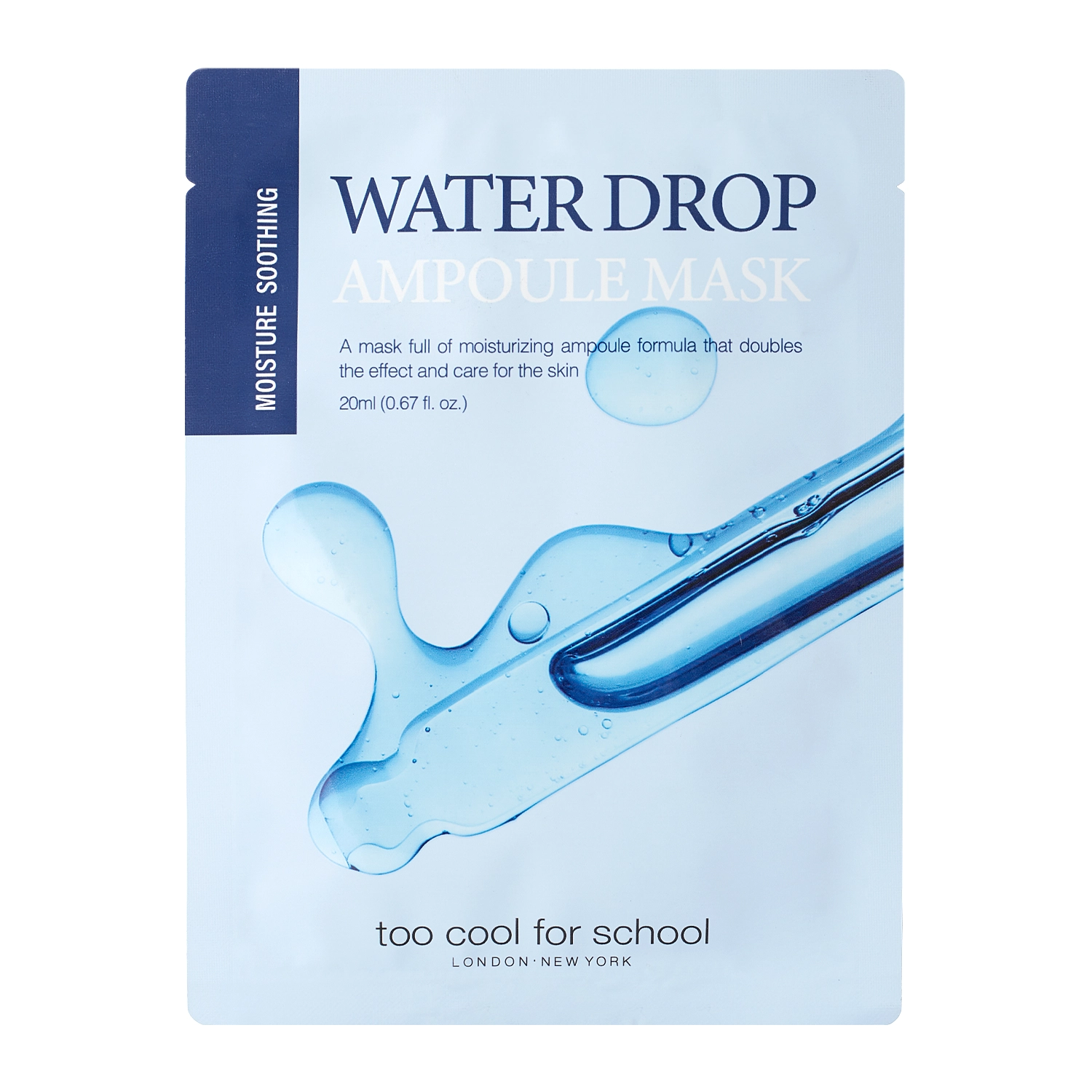 Too Cool for School - Drop Ampoule Mask Sheet Water Drop - Hydratačná plátienková maska - 1 ks / 20 g