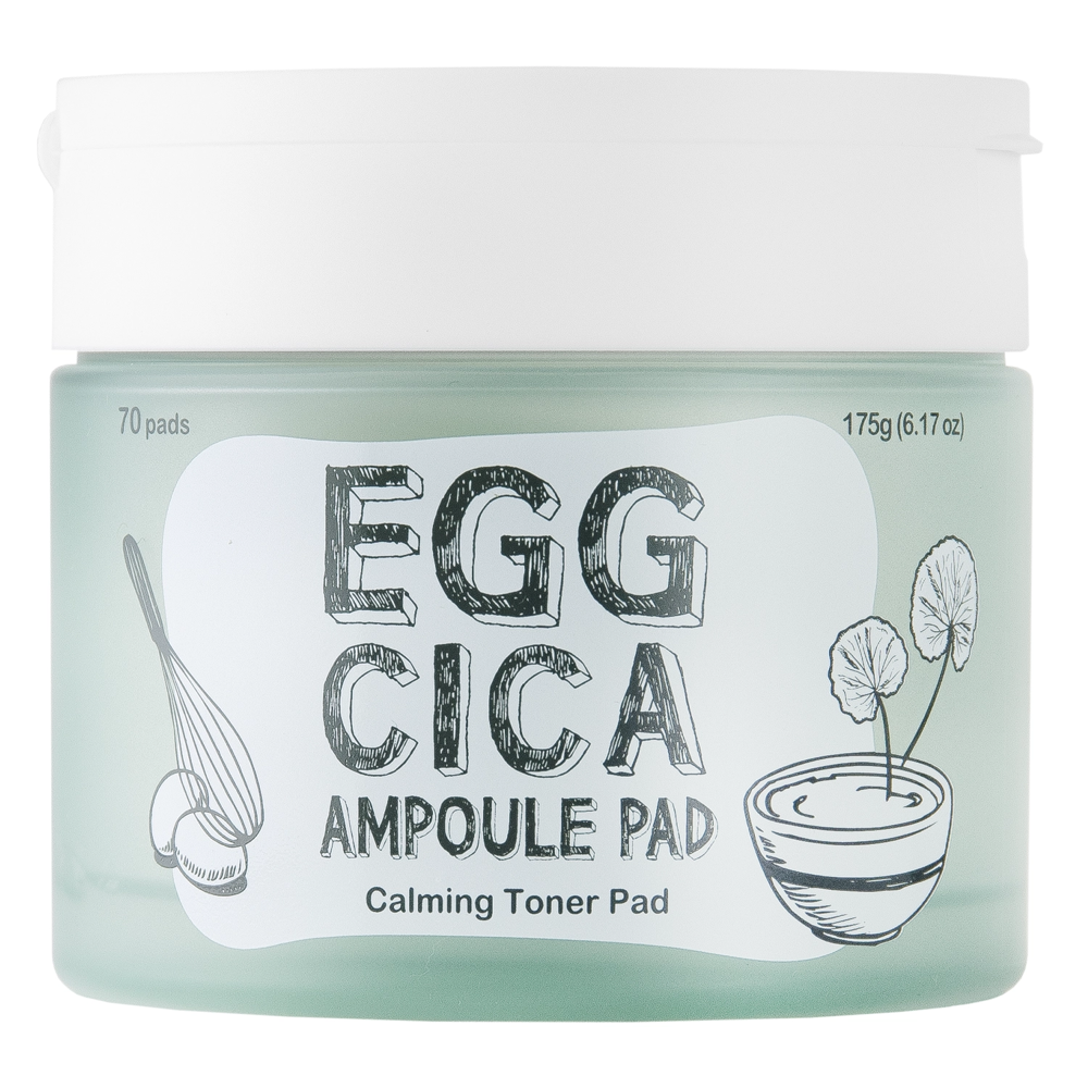 Too Cool for School - Egg Cica Ampoule Pad - Vyživujúce tampóny na tvár - 70 ks / 175 g