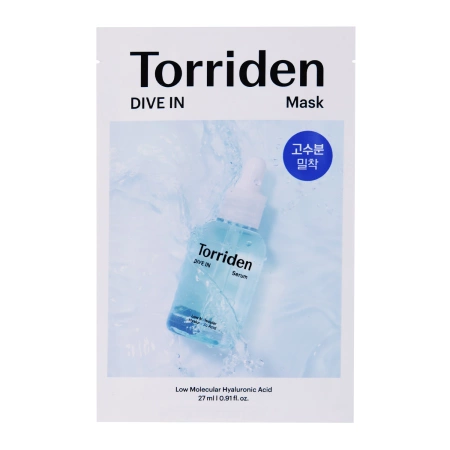 Torriden - Dive-In - Low Molecule Hyaluronic Acid Mask - Textilná maska s nízkomolekulárnou kyselinou hyalurónovou a panthenolom - 27ml