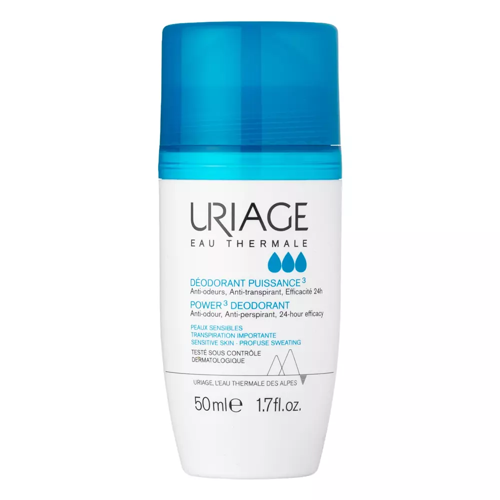 Uriage - Deodorant Puissance - Gulôčkový roll-on antiperspirant - 50 ml