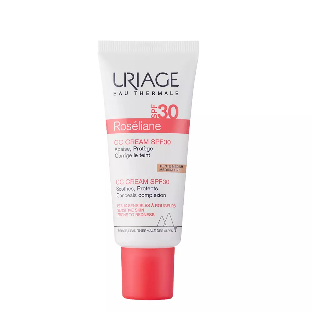 Uriage - Roseliane CC Crème SPF30 - Tónovací SPF krém pre kuperóznu pleť - 40 ml