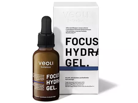 Veoli Botanica - Focus Hydration Gel - Ultra hydratačné gélové sérum s trojitou kyselinou hyalurónovou a fermentom z kombuchy - 30 ml