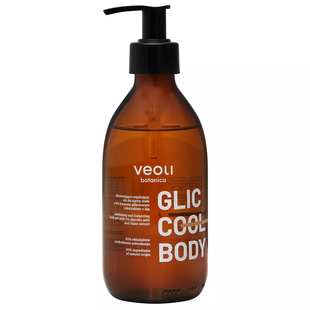 Veoli Botanica - Glic Cool Body - Exfoliačno-regulačný sprchovací gél - 280 ml