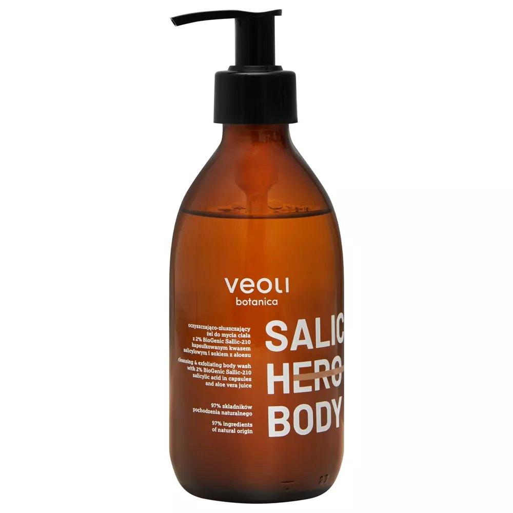 Veoli Botanica - Salic Hero Body - Exfoliačný čistiaci gél na telo - 280 ml