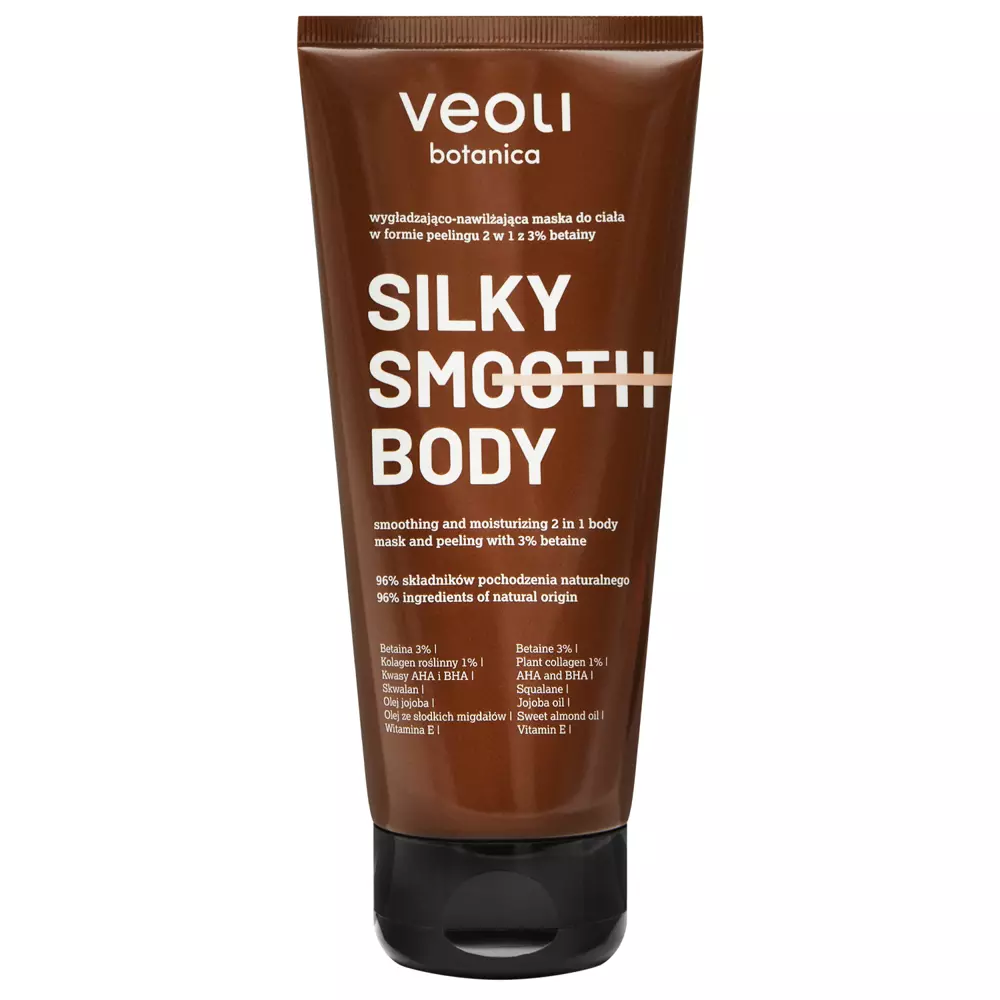 Veoli Botanica - Silky Smooth Body - Vyhladzujúca a hydratačná telová maska a peeling 2v1 - 180 ml